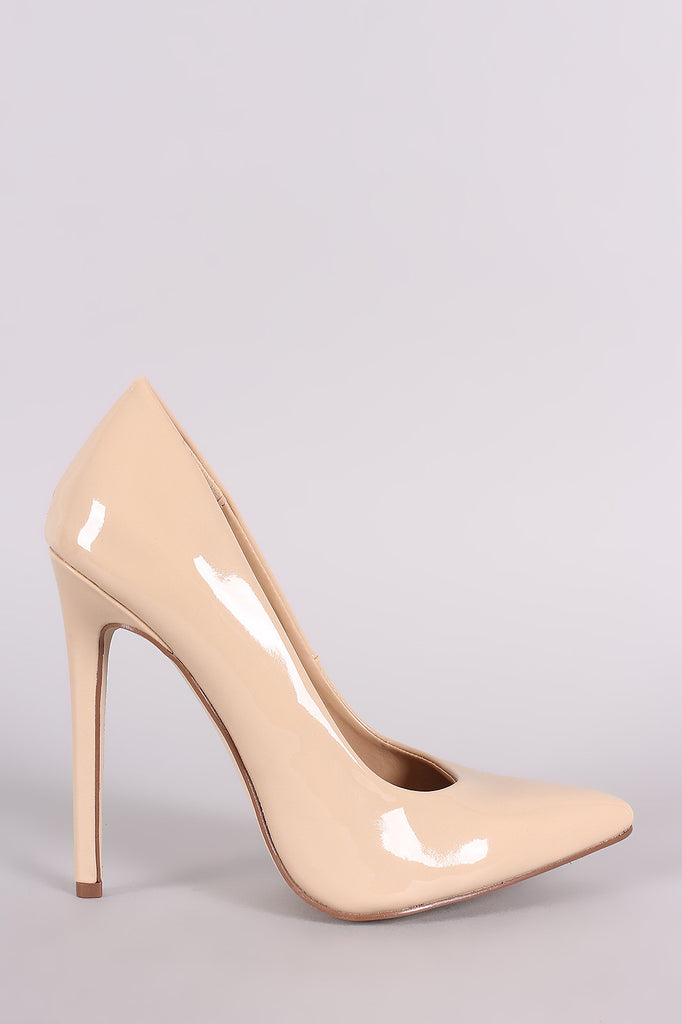 Patent Pointy Toe Stiletto Pump