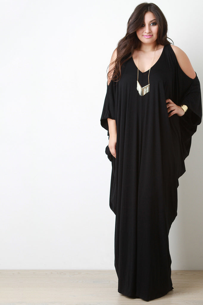 Crisscross Back Cocoon Maxi Dress