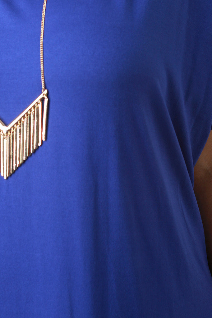 Scoop Neck Dolman Sleeves Maxi Dress