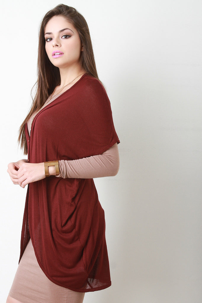 Extra Long Half Sleeve Cocoon Cardigan