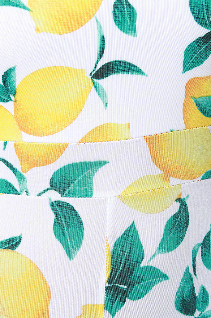 Lemons Self-Tie Shoulder Strap Jumpsuit