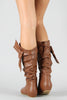 Wild Diva Lounge Knotted Slouchy Wedge Boot