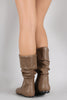 Wild Diva Lounge Vegan Leather Slouchy Flat Boots