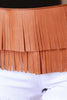 Vegan Leather Fringe Belt