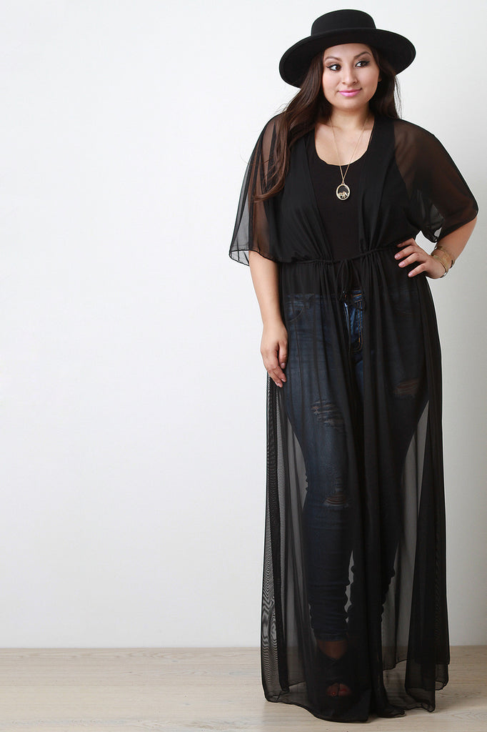 Semi-Sheer Maxi Cover Up