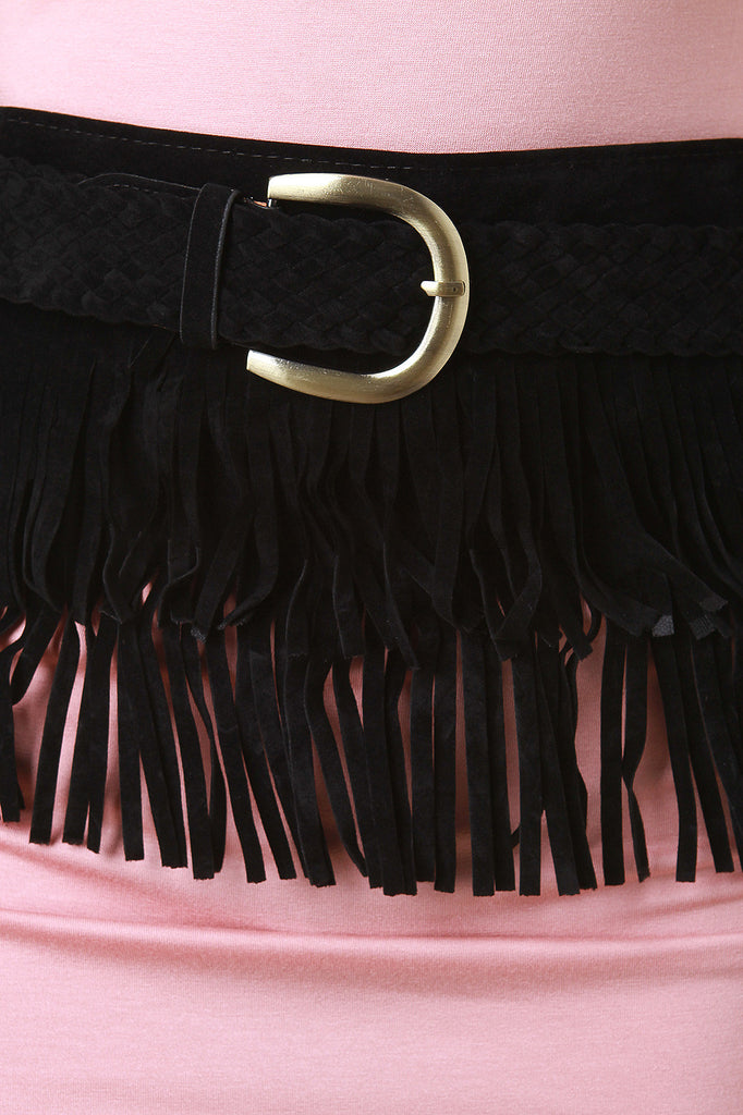 Two Layer Fringe Skirt Belt