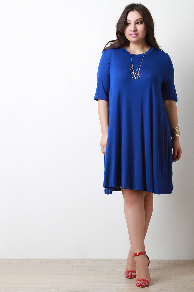 Half Sleeve Shift Dress