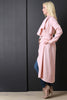 Crepe Draped Belted Trench Jacket