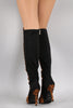 Dollhouse Leopard Contrast Panel Stiletto Over-The-Knee Boots