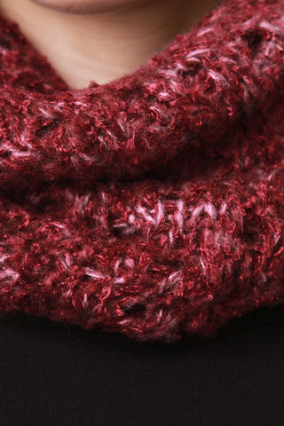 Marled Infinity Knit Scarf