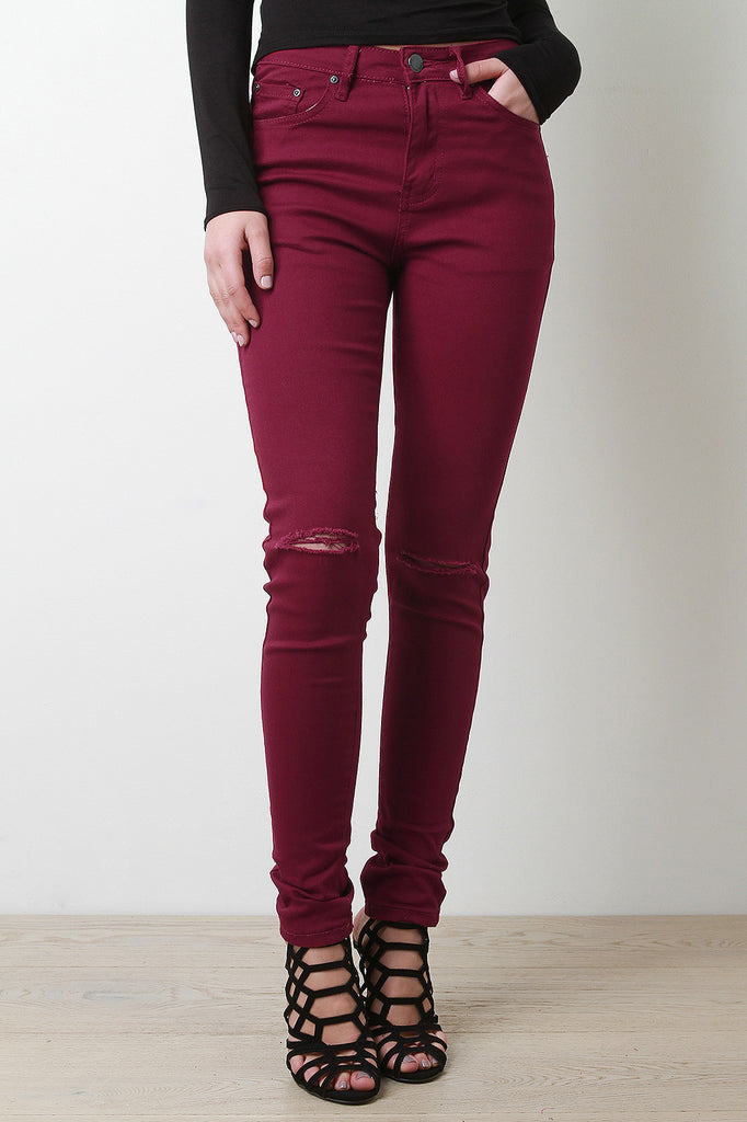 Ripped Knee Skinny Jeans