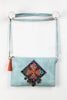 Embroidered Coins Convertible Crossbody Clutch