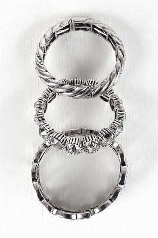 Linking Rhinestone Bracelet Set
