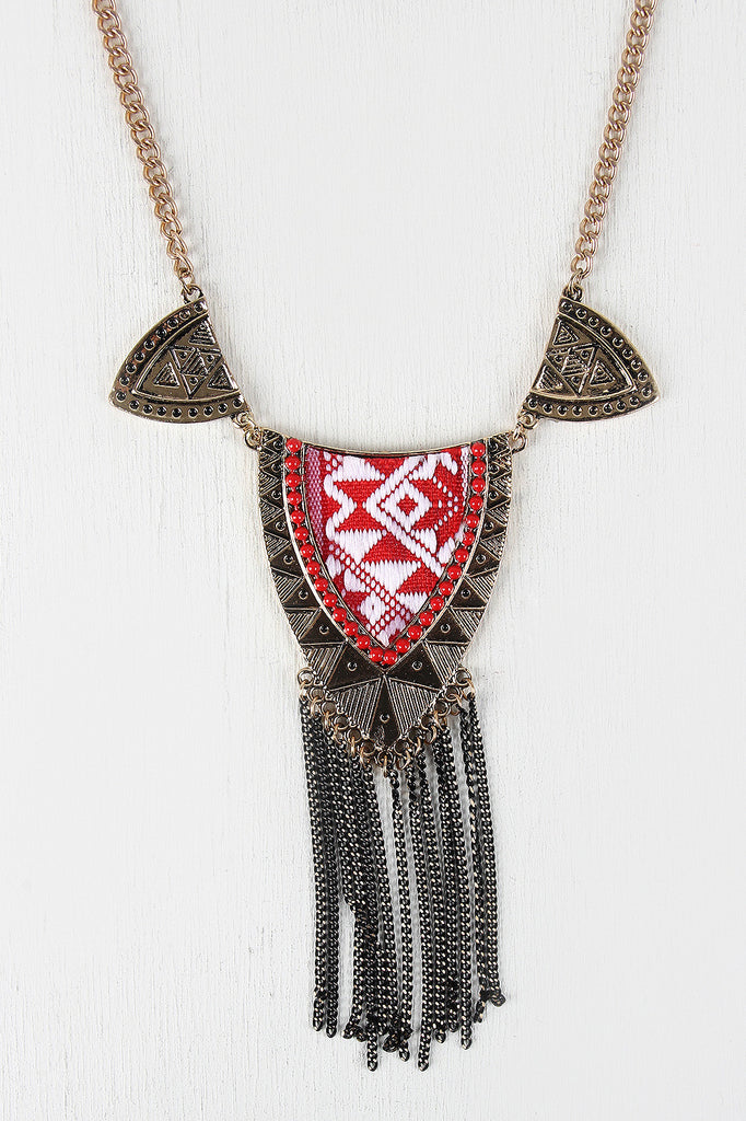 Tribal Shield Pendant Necklace