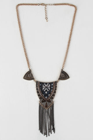 Fabric Tribal Design Necklace