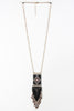 Diamond Beaded Fringe Pendant Necklace