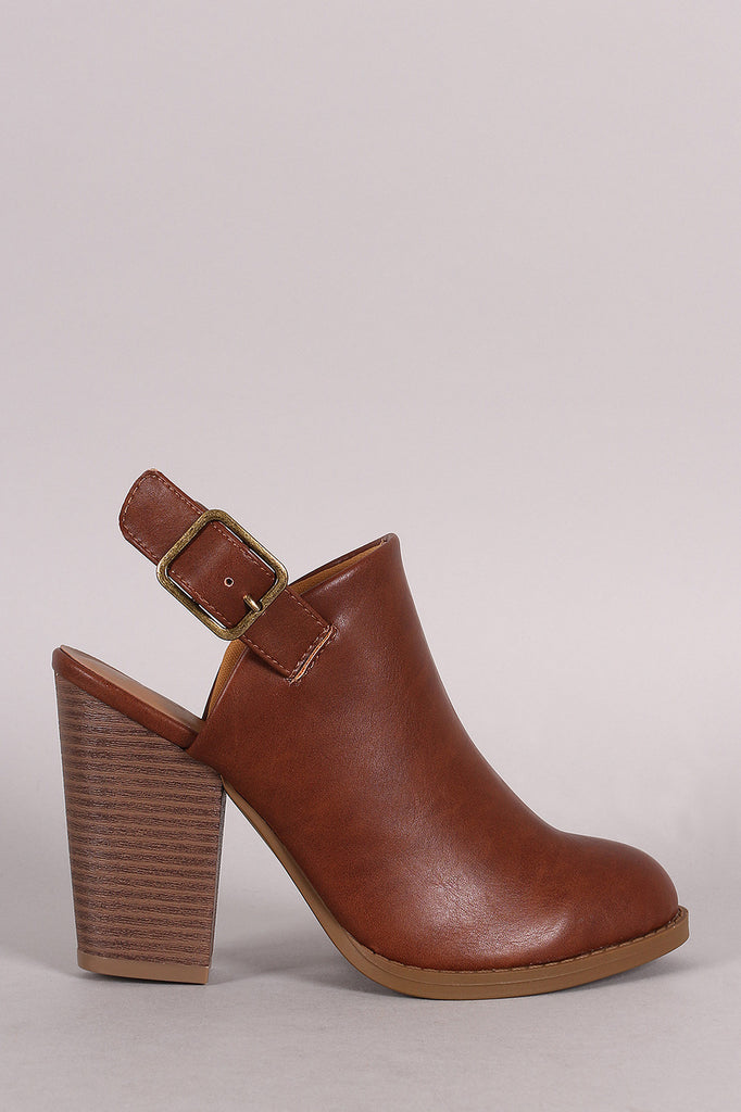 Delicious Sling Back Mule Chunky Heel
