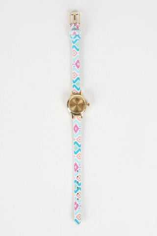 Aztec Pattern Skinny Watch