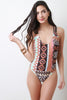 Native Strappy Crisscross Caged Back Swimsuit