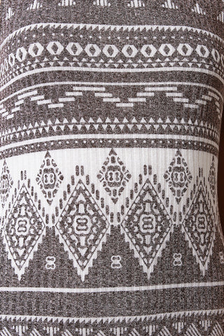 Sleeveless Tribal Knit Midi Dress