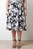 Floral Print Flow Midi Skirt
