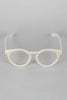 Horn Rimmed Metallic Accent Glasses