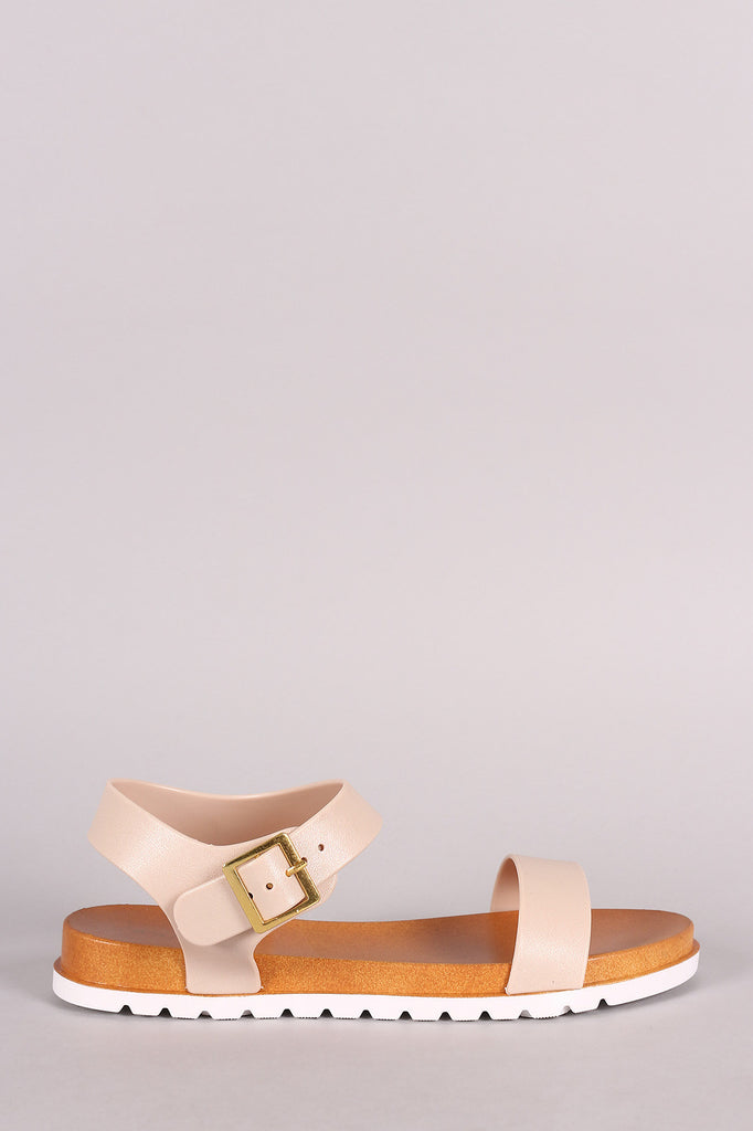 Bamboo Jelly Ankle Strap Footbed Sandal