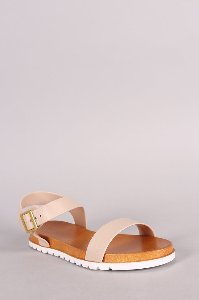 Bamboo Jelly Ankle Strap Footbed Sandal