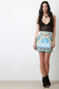 Engineered Abstract Tribal Print Mini Skirt