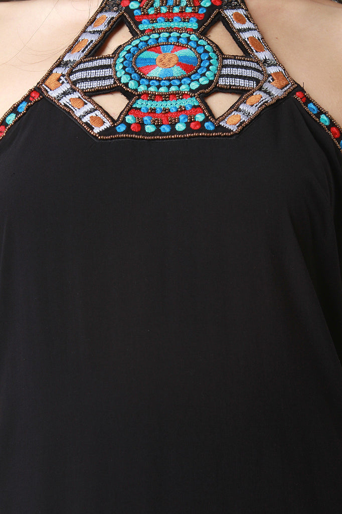 Embroidery Gypsy Maxi Dress