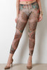 Tribal Paisley Pattern Semi-Sheer Mesh Leggings