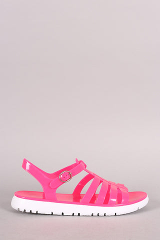 Breckelle Strappy Lace-Up Gladiator Flat Sandal