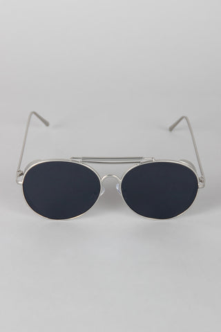 Straight Aviator Side Shield Sunglasses