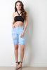 Distressed Boyfriend Denim Shorts