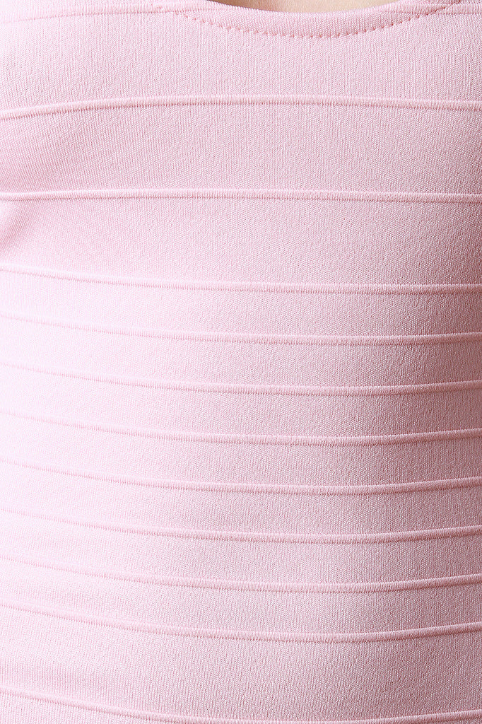 Texture Horizontal Striped Midi Dress