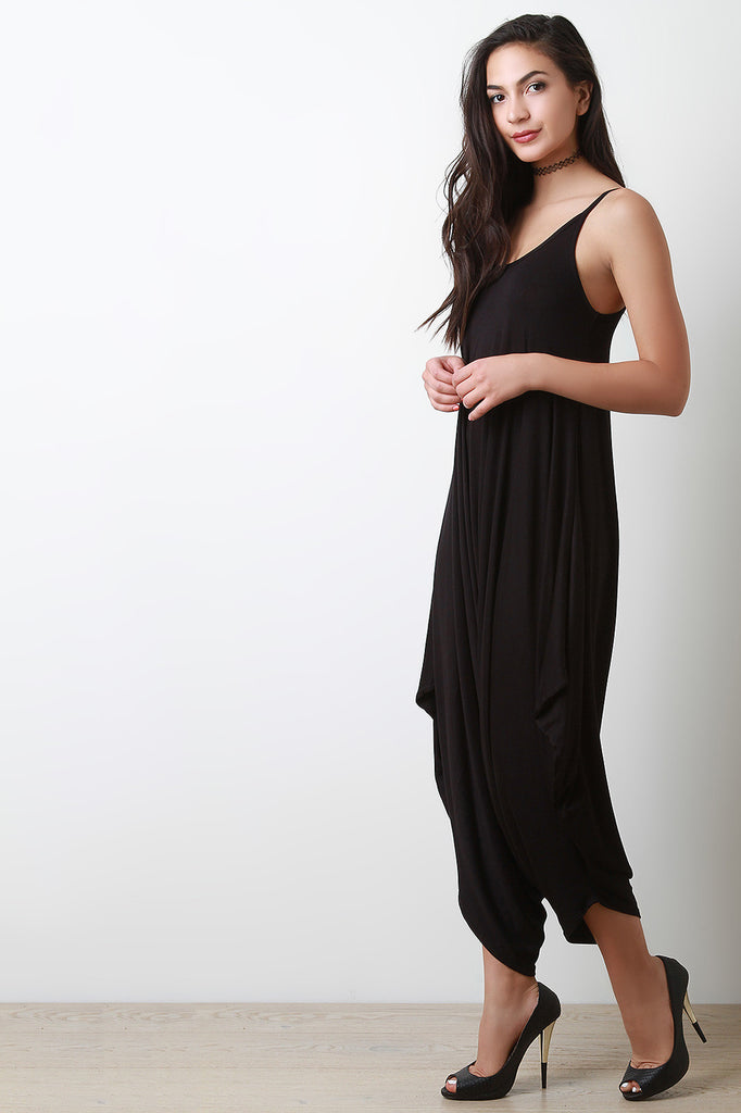 Solid Loose Baggy Jumpsuit