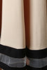 Crinkled Contrast Mesh Hem Circle Midi Skirt