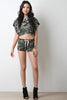 Camouflage Knit Drawstring Shorts