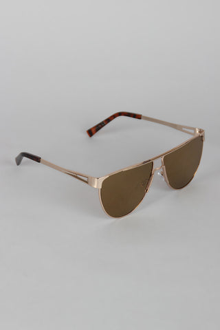 Semi-Aviator Metallic Sunglasses