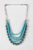 Faux Turquoise Beaded Statement Necklace