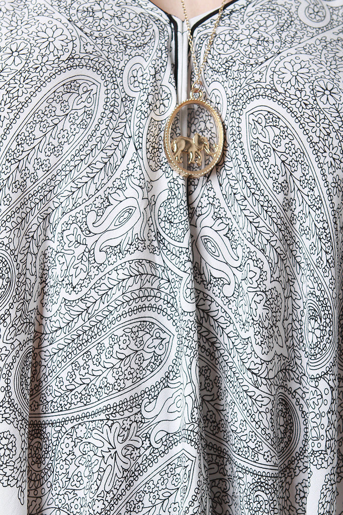 Paisley Trapeze Handkerchief Dress