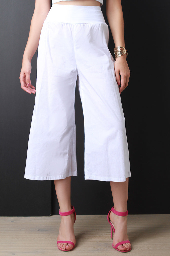 High Waist Cropped Flare Pants