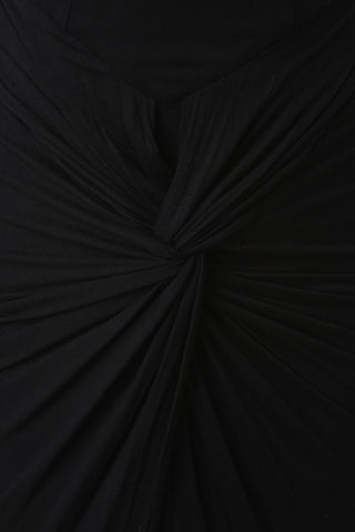 Jersey Knit Twisted-Front Sleeveless Dress