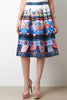 Floral Bohemian Print A-Line Skirt