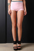 High Waisted Contrast Stripe Brief Shorts