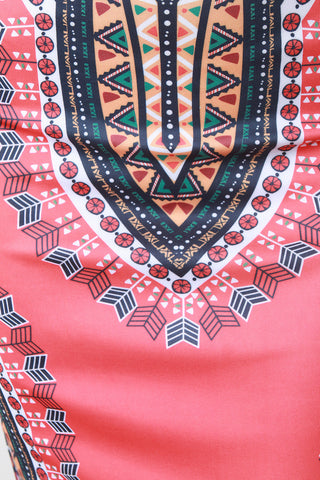 African Print Pencil Midi Skirt