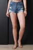 High Waist Distressed Shorts