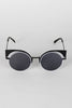 Metallic Cat Eye Round Sunglasses