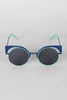 Metallic Cat Eye Round Sunglasses