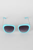 Rectangular Mod Contrast Sunglasses
